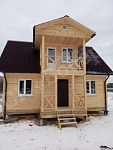 Каркасный дом 7,5x8 в Московской области