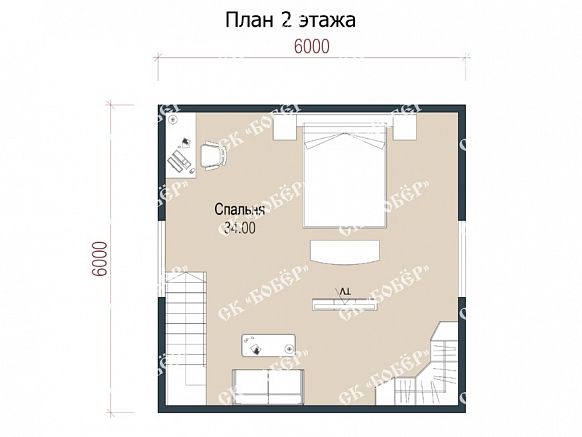 Дачный дом из бруса 6х6. фото