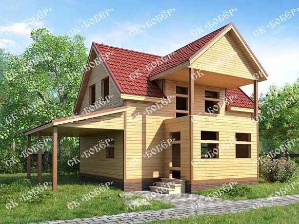 Дом из бруса 8х14